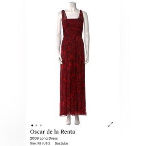 Oscar de la Renta Scarlet and Ebony Maxi Dress